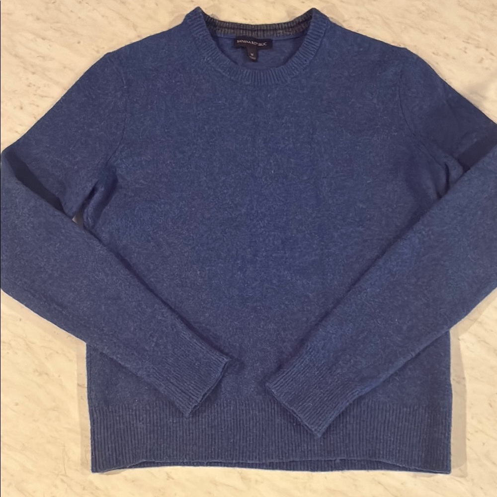 Banana Republic Classic Blue Crew Neck Sweater